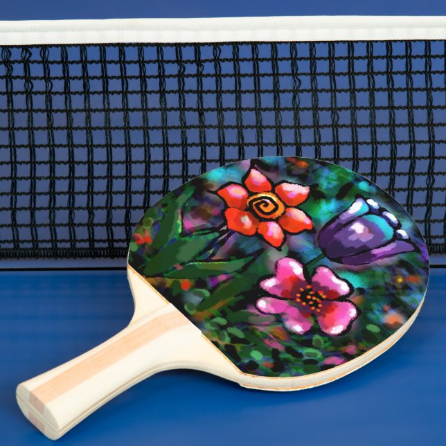 Lila av vitlök i Blommigt, blått Rosa Blommor Pingisracket (Insitu)