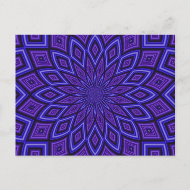 Lila Awareness kaleidoskop Vykort (Framsida)