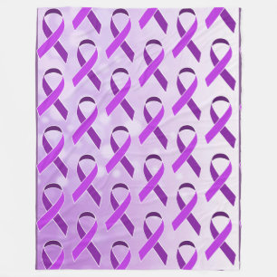 Lila Awareness Ribbon Comforting Fleece Blanket