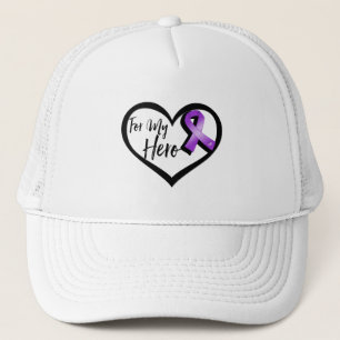 Lila Awareness Ribbon for My Hero Truckerkeps