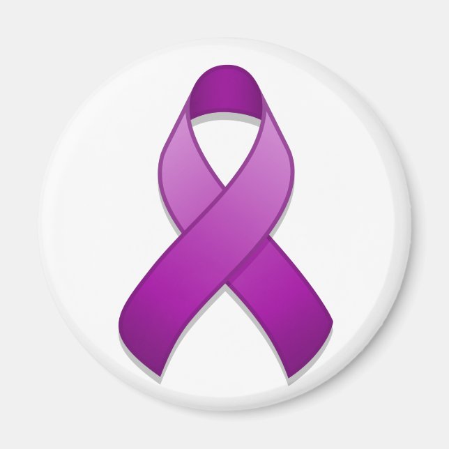 Lila Awareness Ribbon Magnet (Framsidan)