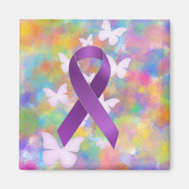 Lila Awareness Ribbon Magnet