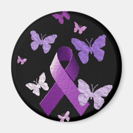 Lila Awareness Ribbon Magnet