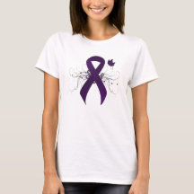 Lila Awareness Ribbon med Butterfly