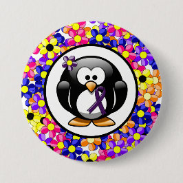 Lila Awareness Ribbon Penguin Knapp