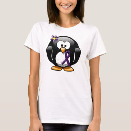 Lila Awareness Ribbon Penguin Tee