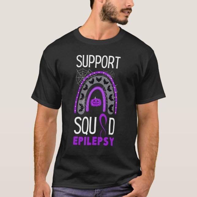 Lila Awareness Ribbon Squad Halloween H T Shirt (Framsida)