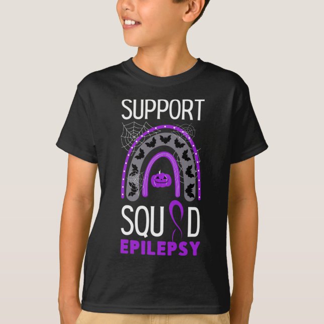 Lila Awareness Ribbon Squad Halloween H T Shirt (Framsida)