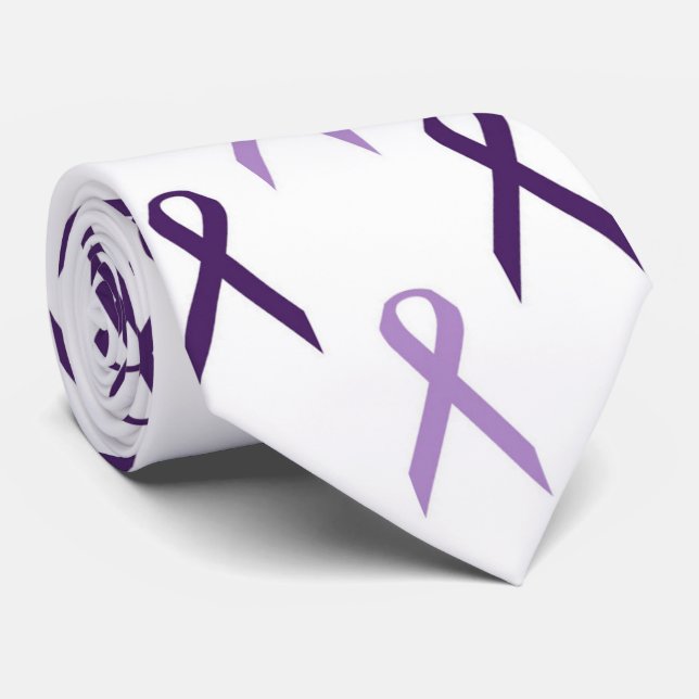 Lila Awareness Rosett band Mönster Alzheimers's Slips (Rullad)