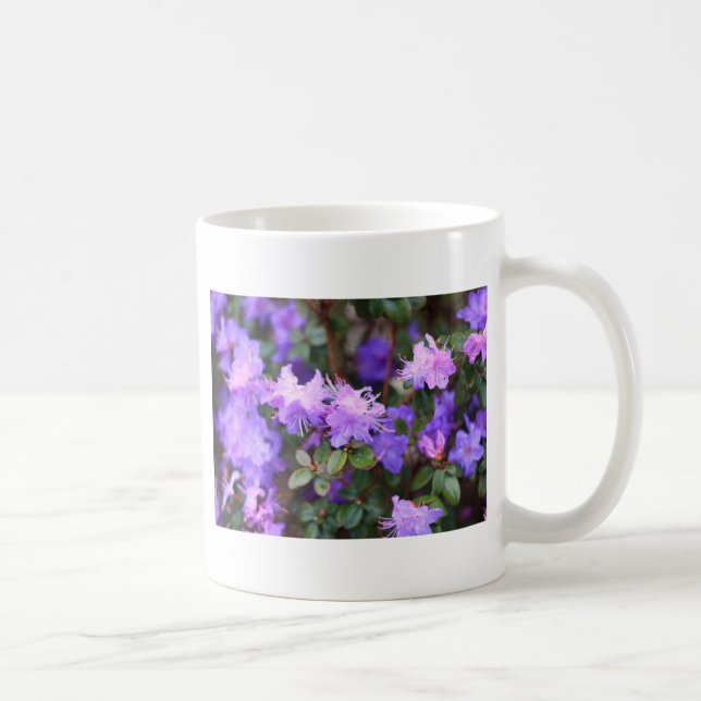 lila azalea blommande buske kaffemugg (Höger)