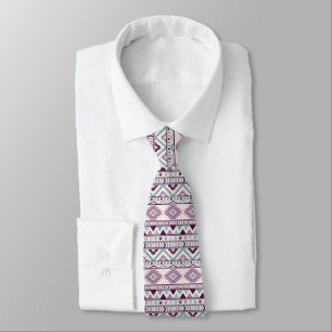 Lila Aztec Blend Manar Designer Tie Slips