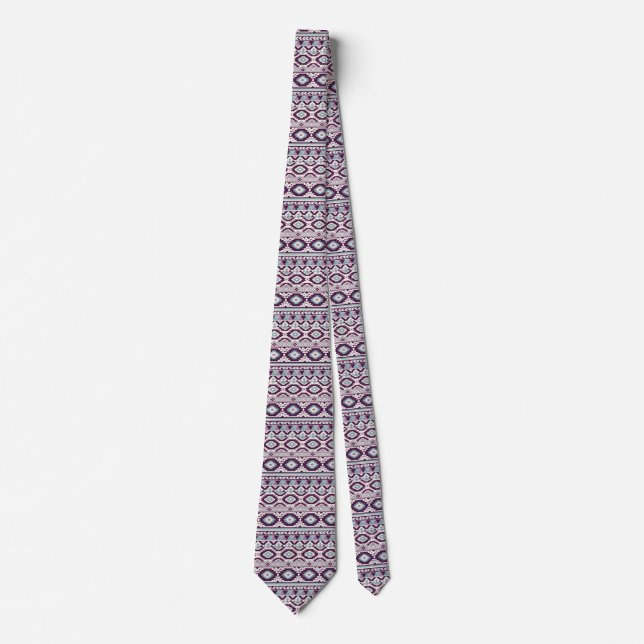 Lila Aztec Manar Designer Ties Slips (Framsida)