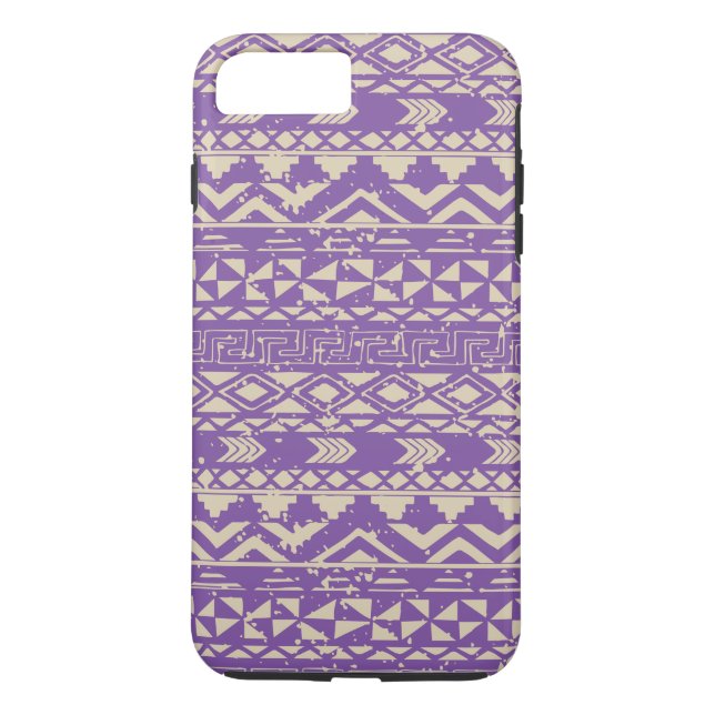 Lila Aztec Mönster Case-Mate iPhone Skal (Baksida)