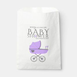 Lila Baby Carriage Girls Baby Shower