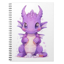 Lila Baby Dragon Anteckningsbok