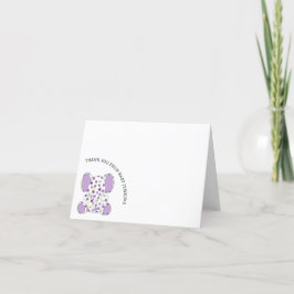 Lila Baby Elephant Tack Kort