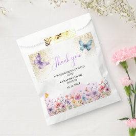 Lila Baby-fjäril Babydusch