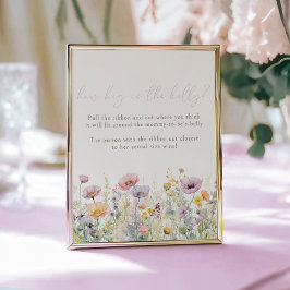 Lila Baby i Bloom Blommigt Wildblomma Belly Game Poster