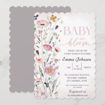 Lila Baby i Bloom WildblomBaby Shower