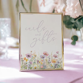 Lila Baby i Bloom Wildblomkort och presentkort Poster