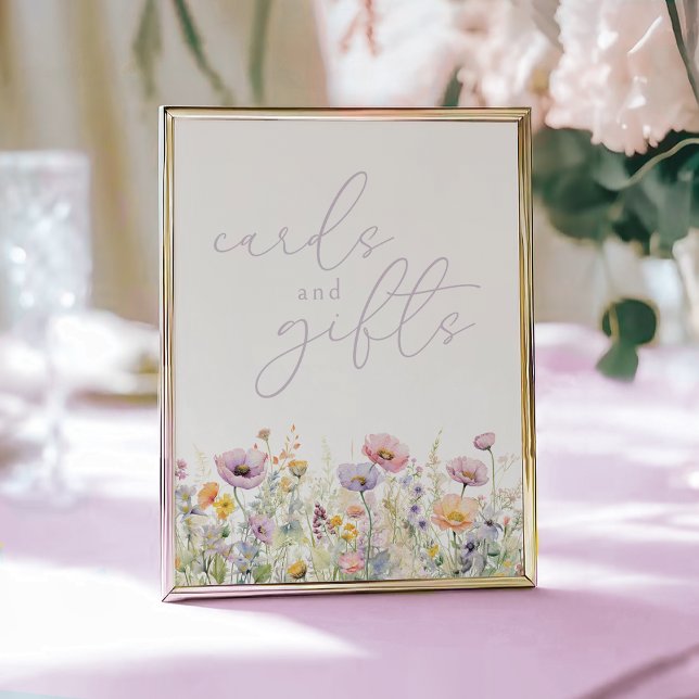 Lila Baby i Bloom Wildblomkort och presentkort Poster (Skapare uppladdad)