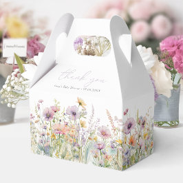 Lila Baby i bloom Wildblomme Baby Shower Gable Presentaskar