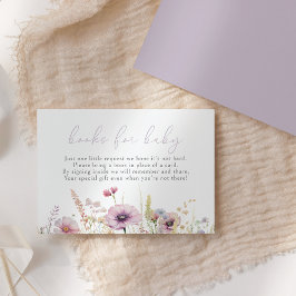 Lila Baby i Bloom Wildblomme Bokar för Baby Tilläggskort