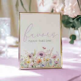 Lila Baby i bloom Wildblommes visningsfavoritskylt Poster