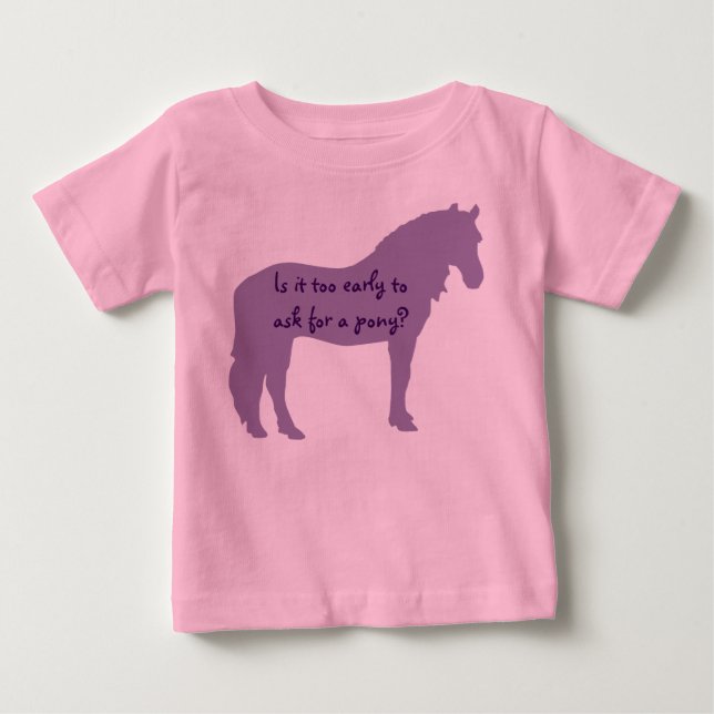 Lila Baby Wants Pony Tee (Framsida)