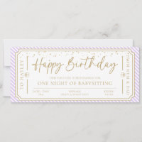 Lila Babysit Gift Voucher Card