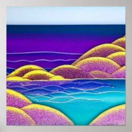 Lila Backe vid Poster i hav