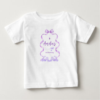 Lila Båge Födelsedag Alla Åldrar T Shirt