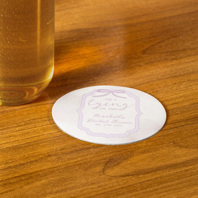 Lila båge vattenfärg bröllopsfest underlägg papper rund (Skapare uppladdad)