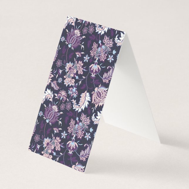 Lila Bakgrund Stor Blommigt Sömlös Mönster Kort (Baksida)