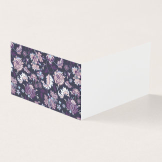 Lila Bakgrund Stor Blommigt Sömlös Mönster Kort