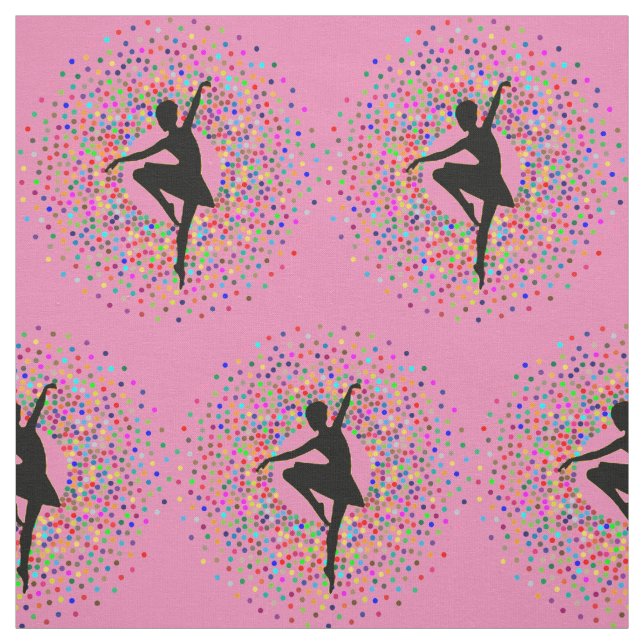 Lila Ballerina Färg Burst Tyg (Provkarta)