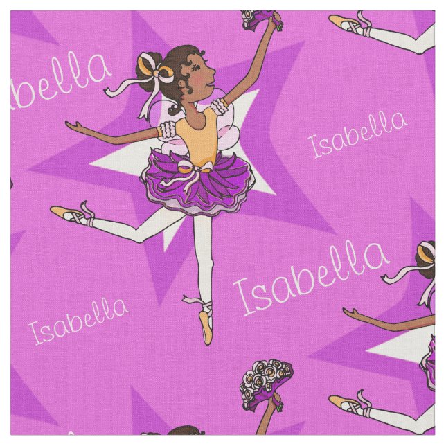 Lila ballerina mörk Flickor anpassningsbar balett  Tyg (Närbild)