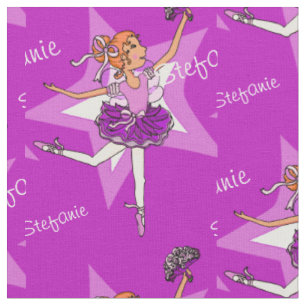 Lila ballerinas (anpassad namnstruktur) tyg
