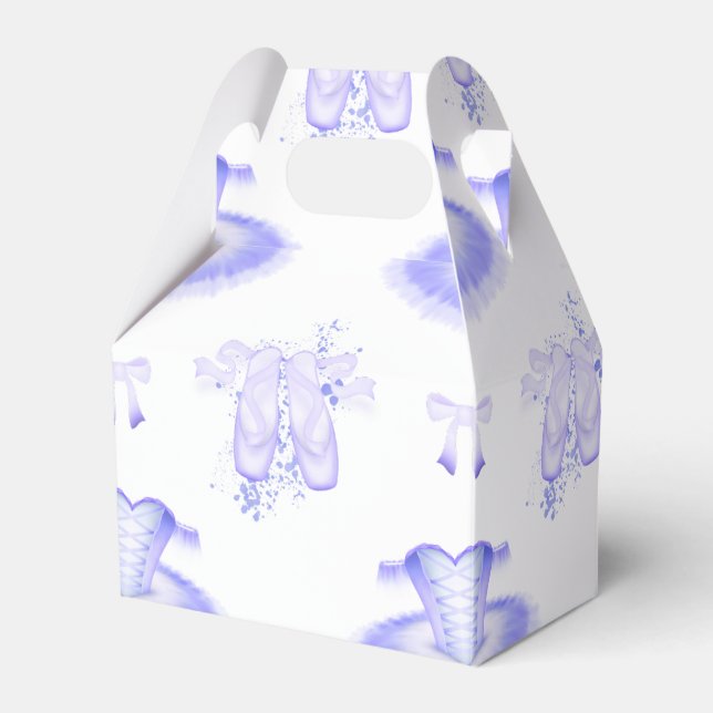 Lila Ballet Birthday Tutu & Pointe Shoes Presentaskar (Framsidan Sidan)