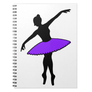 Lila Ballet Dancer Ballerina Dance Teacher Gift Anteckningsbok
