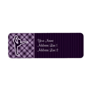 Lila Ballet Returadress Etikett