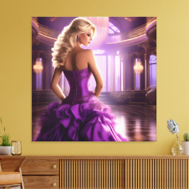 Lila Ballroomsdam Canvastryck