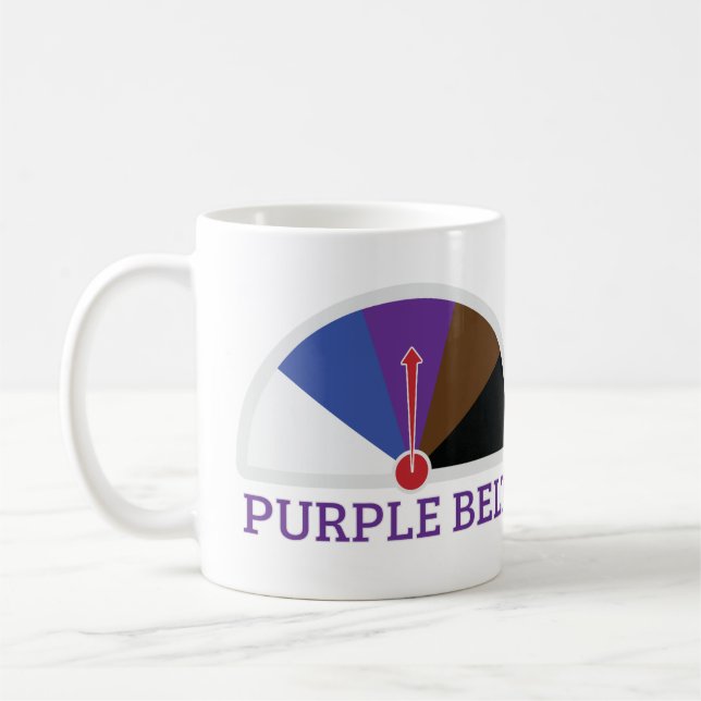 Lila Bälte Jiu Jitsu Kaffemugg (Vänster)