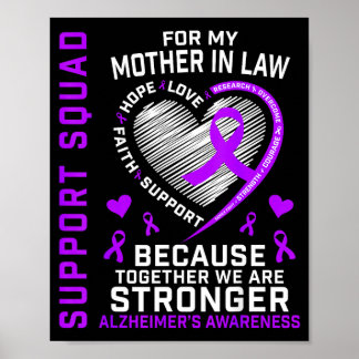 Lila band Alzheimers medvetenhetsskjortor Mamma Poster