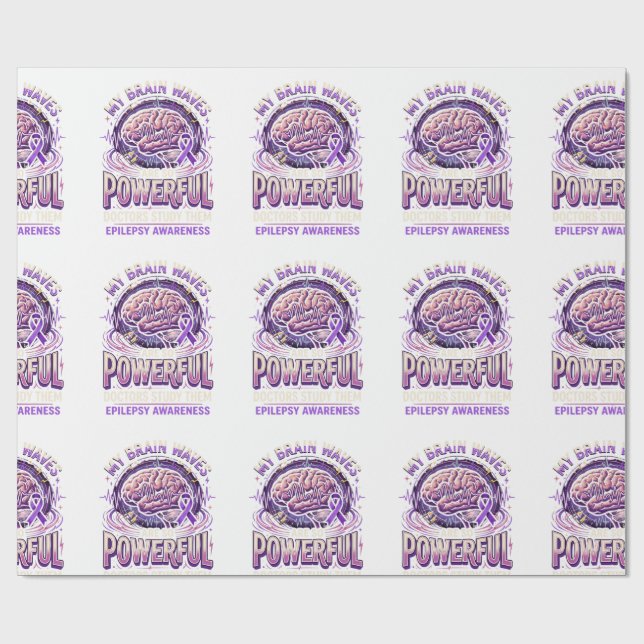 Lila band Epilepsimedvetande Presentpapper (Platt)