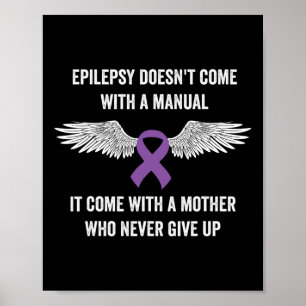 Lila band för epilepsimedvetande - Epilepsimedveta Poster
