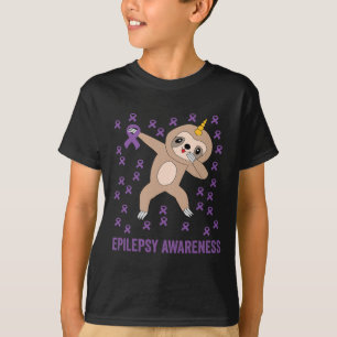 Lila band för epilepsimedvetande - Epilepsimedveta T Shirt
