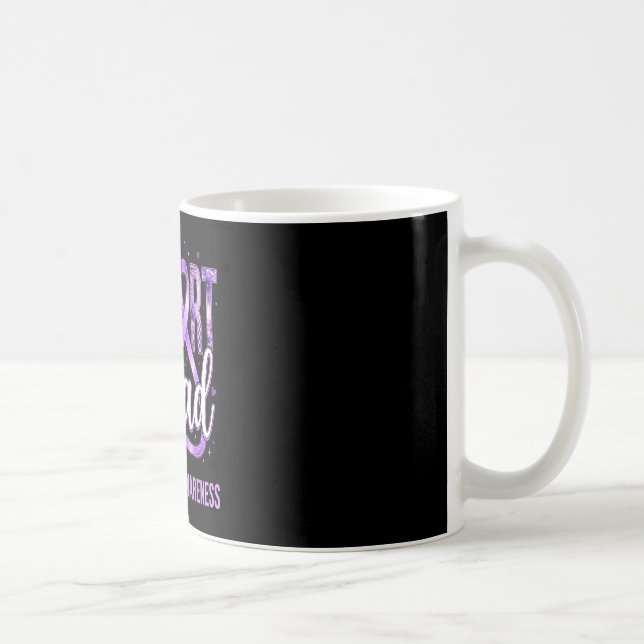 Lila band lag stödteam alzheimers kaffemugg (Höger)