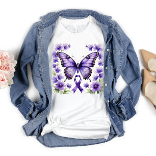 Lila band medvetenhet Alzheimers, Cancer, Lupus T Shirt