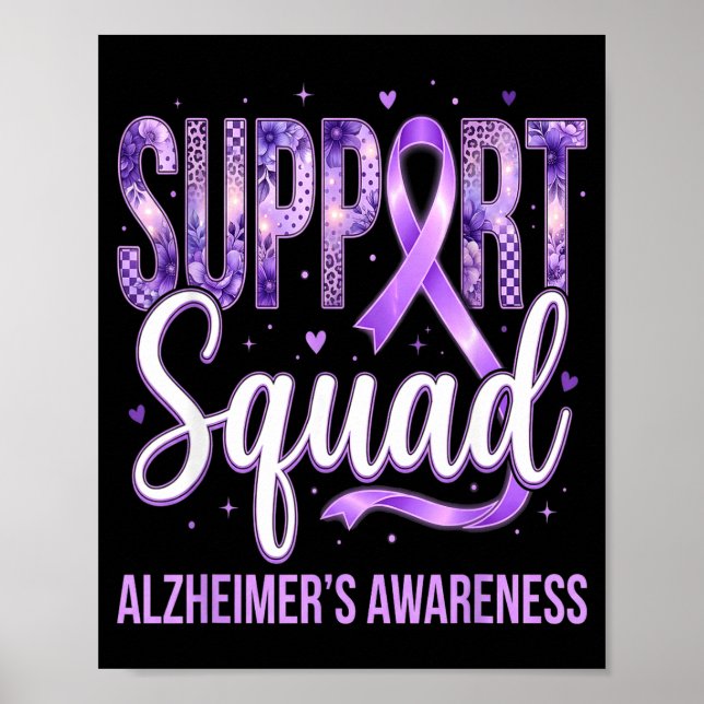 Lila band stödlag alzheimer’s poster (Framsidan)